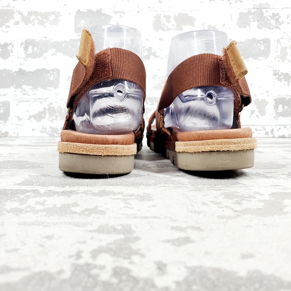 Sorel Women's Brown Leather Strapped Summer Flat Sandals O352 - Picture 6 of 11